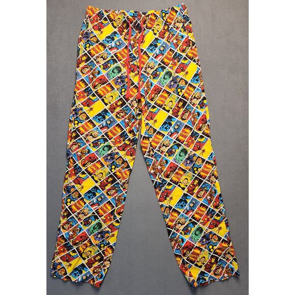 Disney Marvel Comics Lounge Pajama‎ Pants Size Small Spiderman Batman Hulk Thor - Picture 1 of 7
